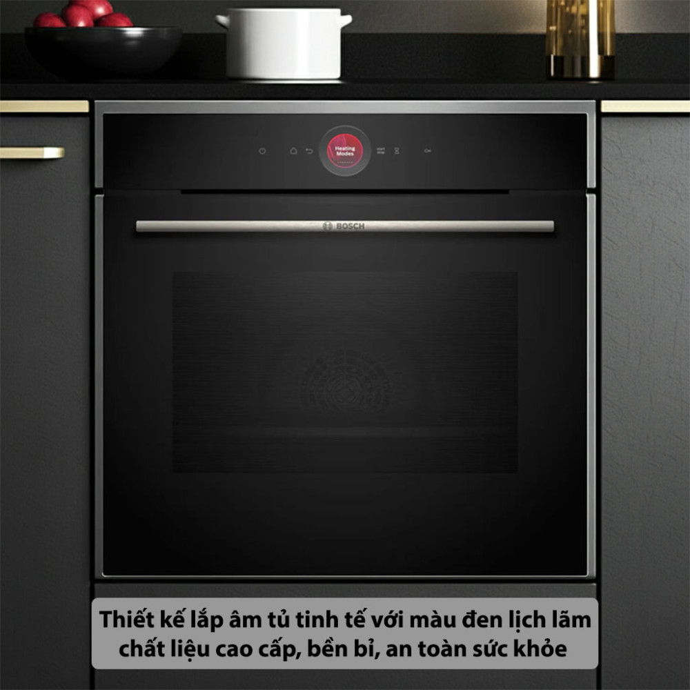 Lò nướng âm tủ Bosch HBG7241B1 Series 8 - 71 lít thiết kế lắp âm sang trọng, chất liệu bền bỉ