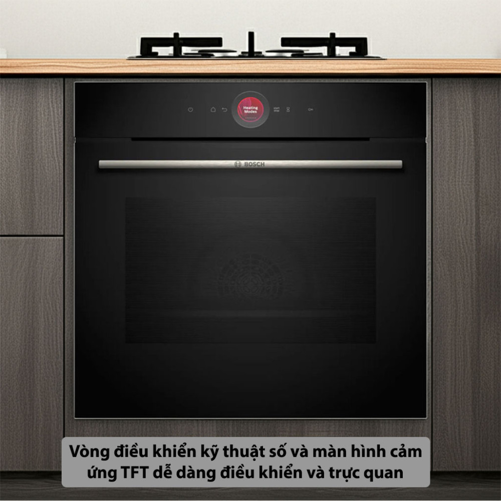 Lò nướng âm tủ Bosch HBG7241B1 Series 8 - 71 lít bảng điều khiển cảm ứng hiện đại