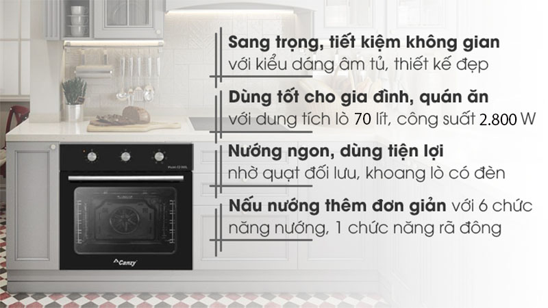Lò nướng âm tủ Canzy CZ-06DL - Hàng chính hãng