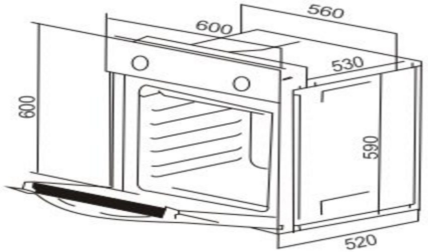 Lò nướng âm tủ Capri CR-621E - Hàng chính hãng