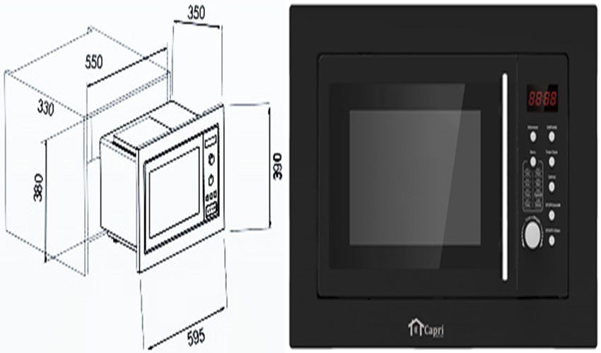 Lò nướng âm tủ Capri CR-D25ESL (BLACK) - Hàng chính hãng
