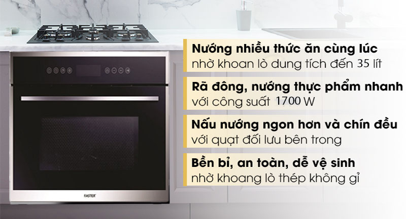 Lò nướng âm tủ Faster FSG-35Smart - Hàng chính hãng
