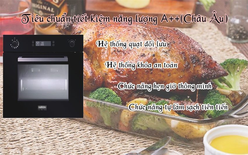 Chức năng của Lò nướng âm tủ Giovani GO-10356B 