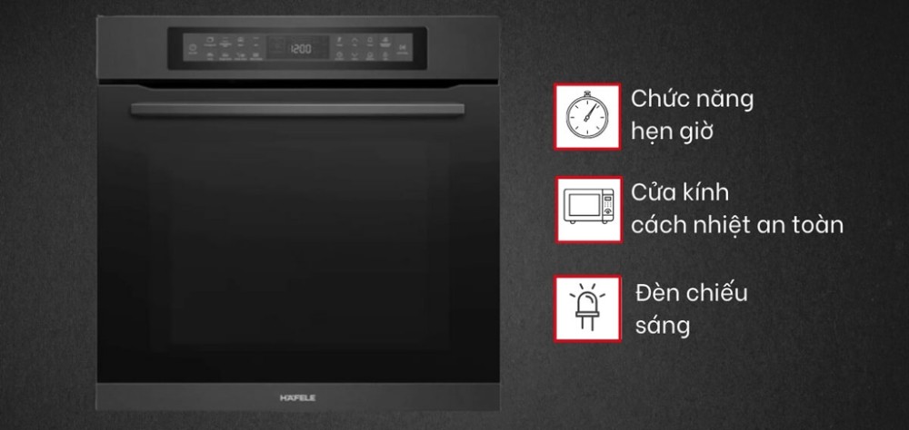 Lò có nhiều tính năng an toàn đi kèm