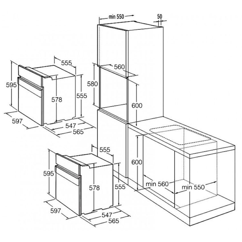 Lò nướng âm tủ Hafele HO-KT60A - Hàng chính hãng