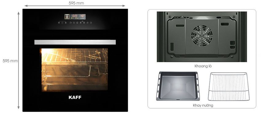 Lò nướng âm tủ Kaff KF-T90S - Hàng chính hãng