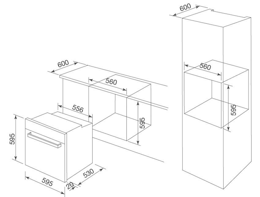 Lò nướng âm tủ Malloca MOV-575 ECO - Hàng chính hãng