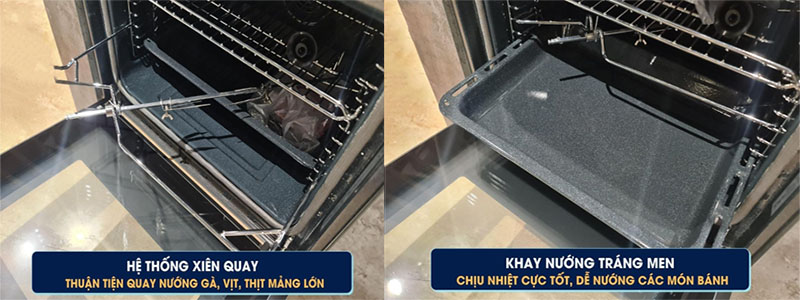 Lò nướng âm tủ Malloca MOV-72 PYRO - Hàng chính hãng