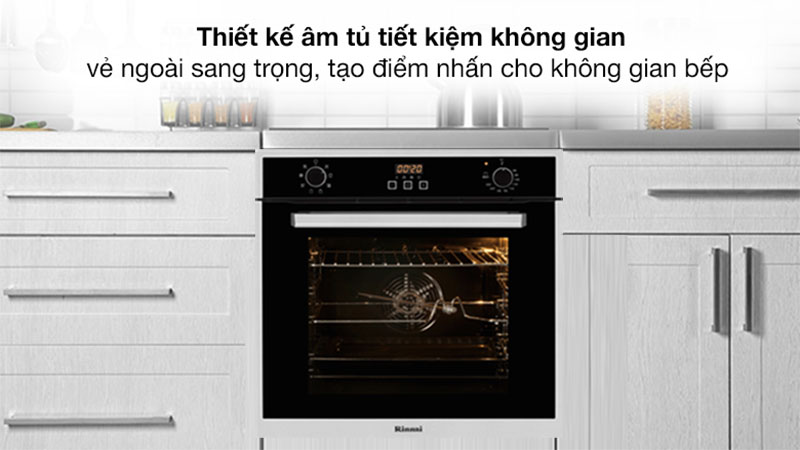 Thiết kế lắp âm của Lò nướng âm tủ Rinnai RO-E6208TA-EM