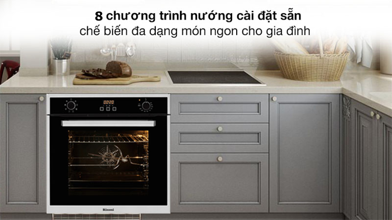 8 chương trình nướng của Lò nướng âm tủ Rinnai RO-E6208TA-EM