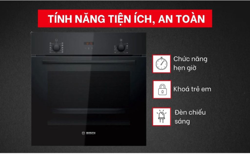 Lò nướng âm tủ Bosch HBF512BB1T - Hàng chính hãng