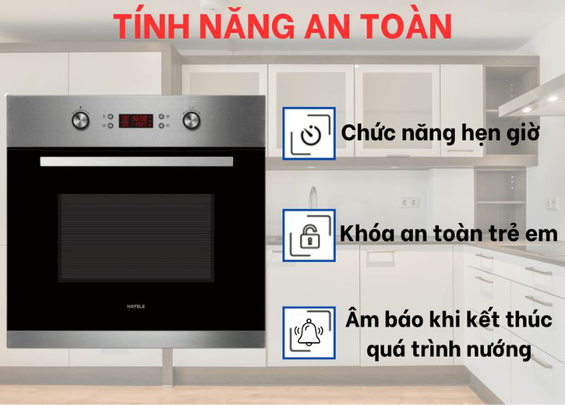 Lò cũng được trang bị thêm nhiều tính năng, đảm bảo an toàn trong quá trình sử dụng