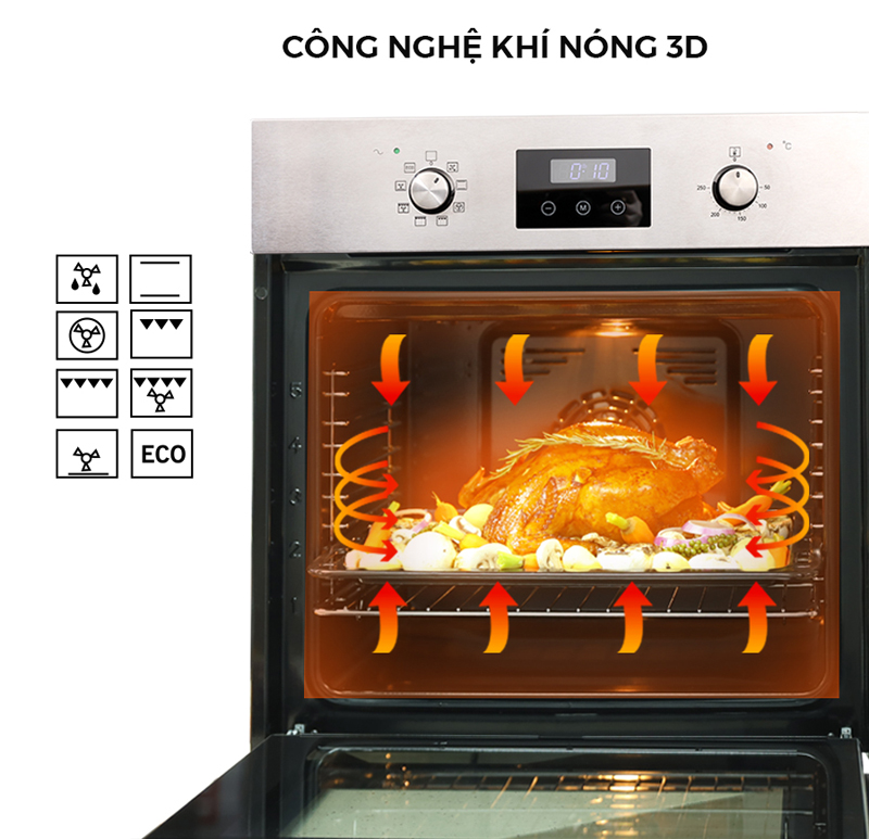 Lò nướng âm tủ Kocher KOEU-68S08F - Hàng chính hãng