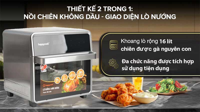Lò nướng chân không Happycook HAO-160S - Hàng chính hãng