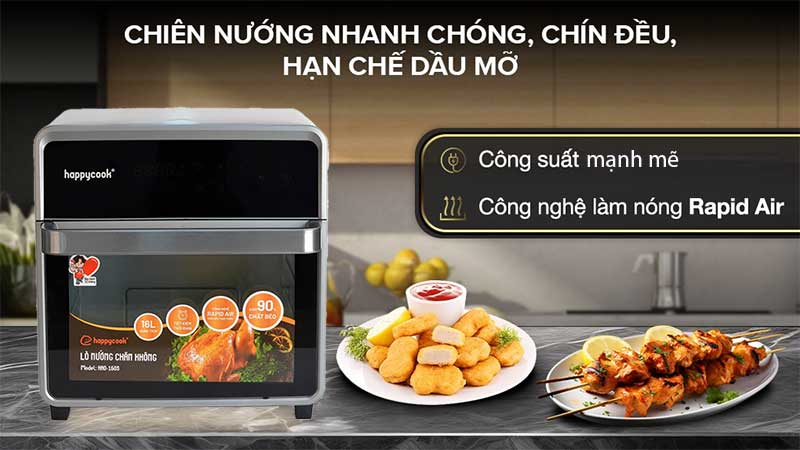 Lò nướng chân không Happycook HAO-160S - Hàng chính hãng
