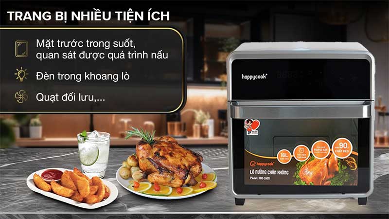 Lò nướng chân không Happycook HAO-160S - Hàng chính hãng