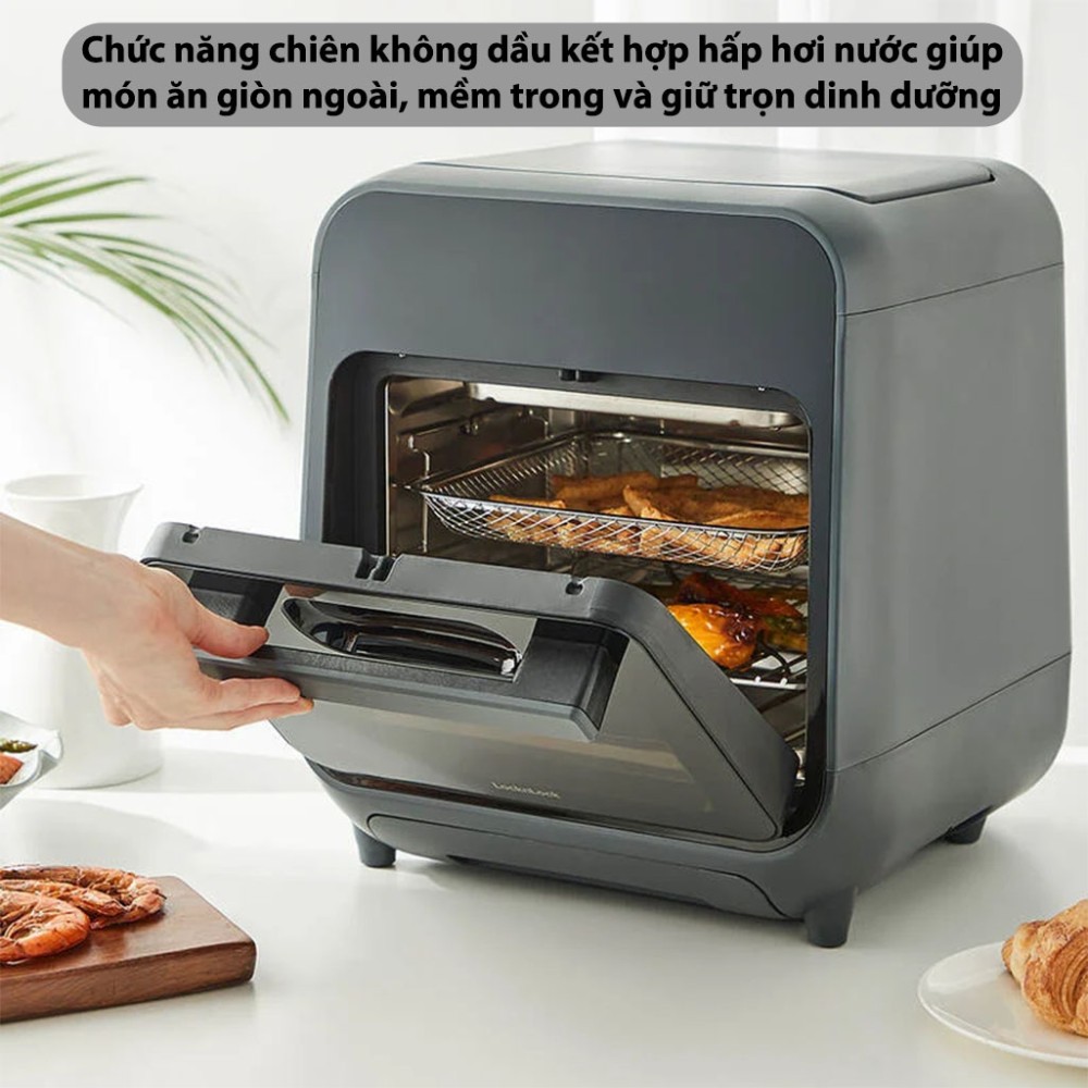 Lò nướng chân không kết hợp chức năng hấp Lock&Lock 12.5L EJF693GRY - Hàng chính hãng