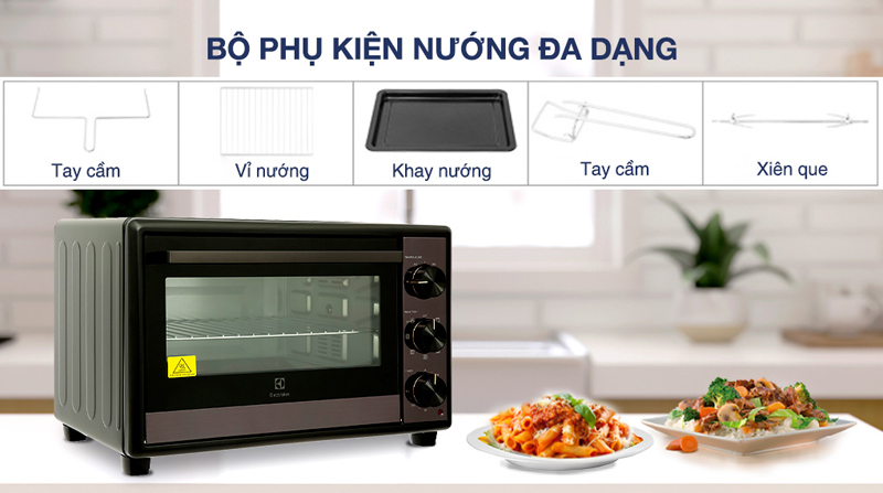 Lò nướng để bàn Electrolux EOT3218XG - Hàng chính hãng