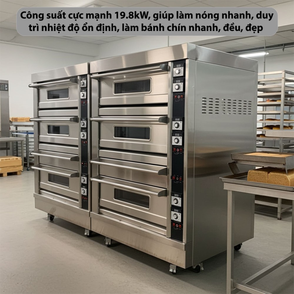 Lò nướng điện 3 tầng 6 khay CVSA WFC-306D - Hàng chính hãng