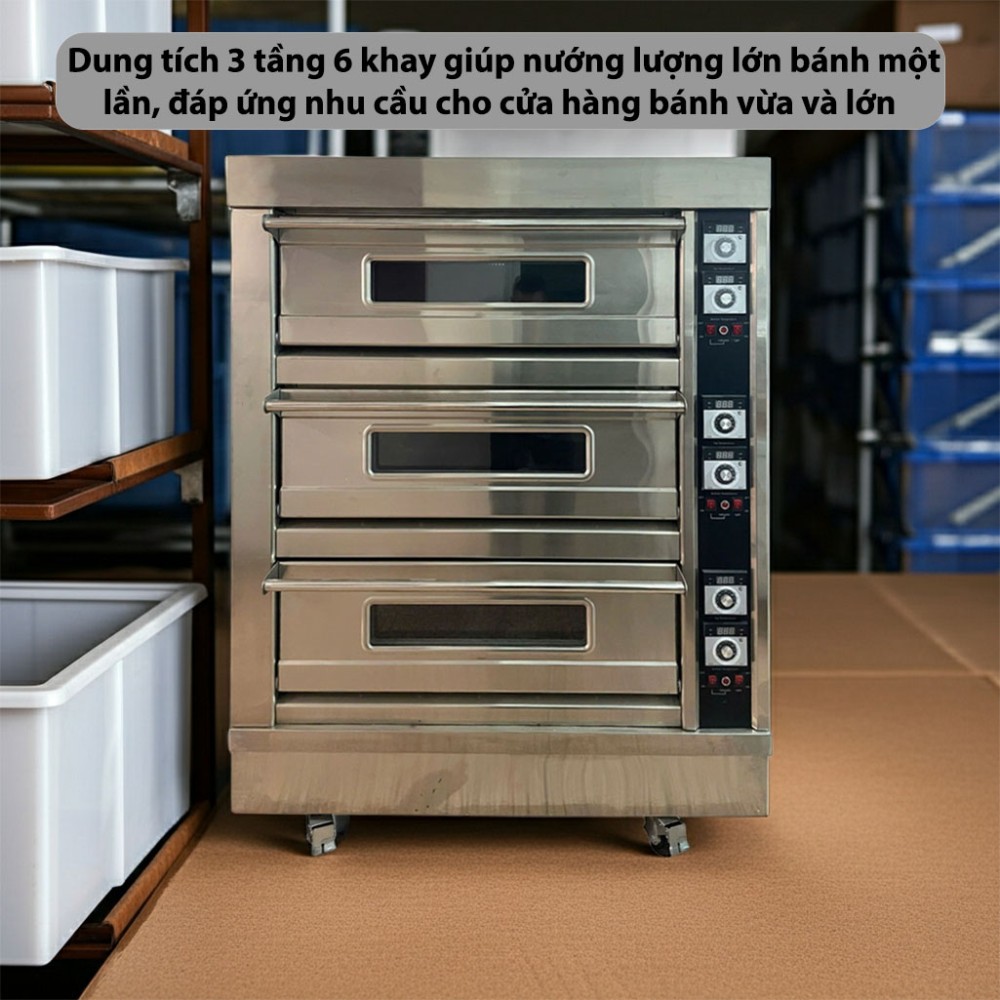 Lò nướng điện 3 tầng 6 khay CVSA WFC-306D - Hàng chính hãng