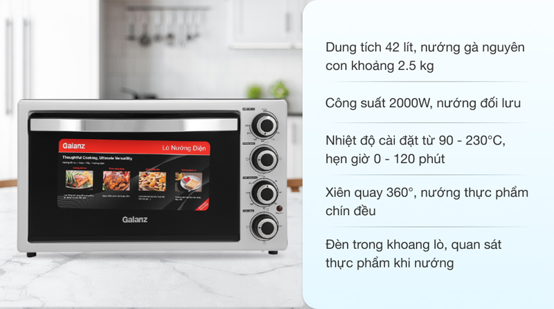 Galanz KWS2042LQ-H8K có nhiều tính năng ưu việt