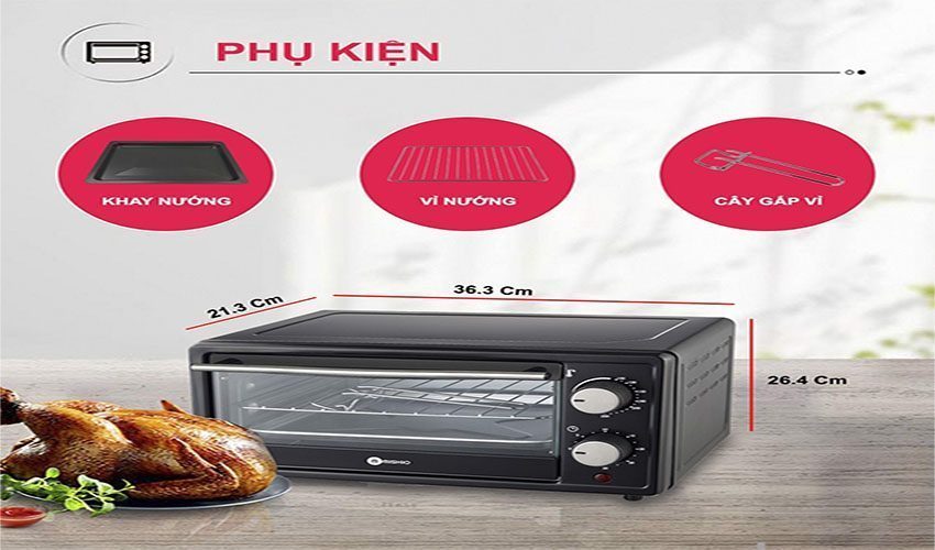Lò nướng điện Mishio MK-177 - Hàng chính hãng
