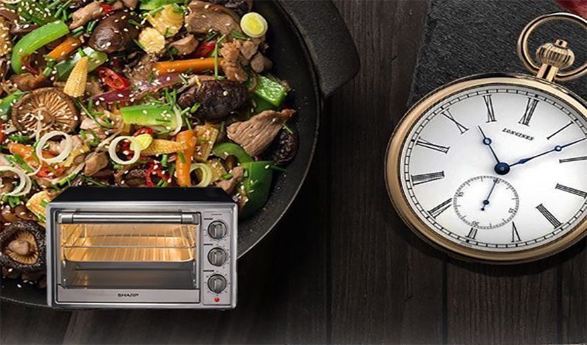 Chế độ hẹn giờ của Lò nướng điện Sharp EO-B25RCV-BK