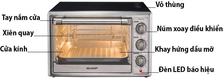 Lò nướng điện Sharp EO-B42RCSV-BK - Hàng chính hãng