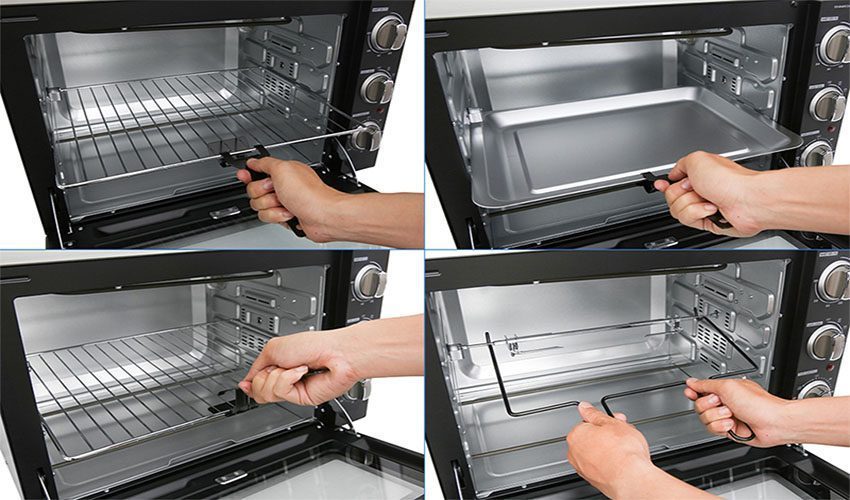 Thiết kế an toàn của Lò nướng điện Sharp EO-B46RCSV-BK