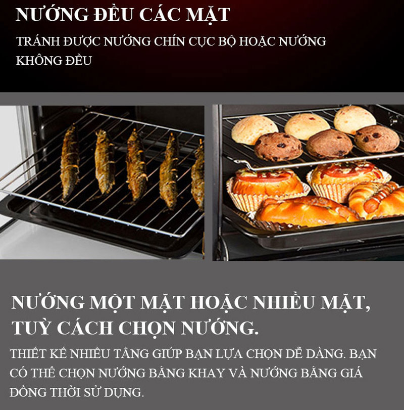 Lò nướng điện Tiross TS9607 - Hàng chính hãng