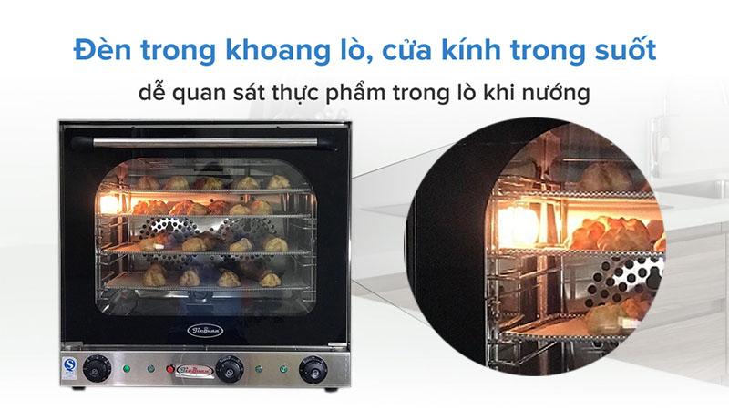Lò nướng đối lưu 4 khay Jieguan EB-4A - Hàng chính hãng