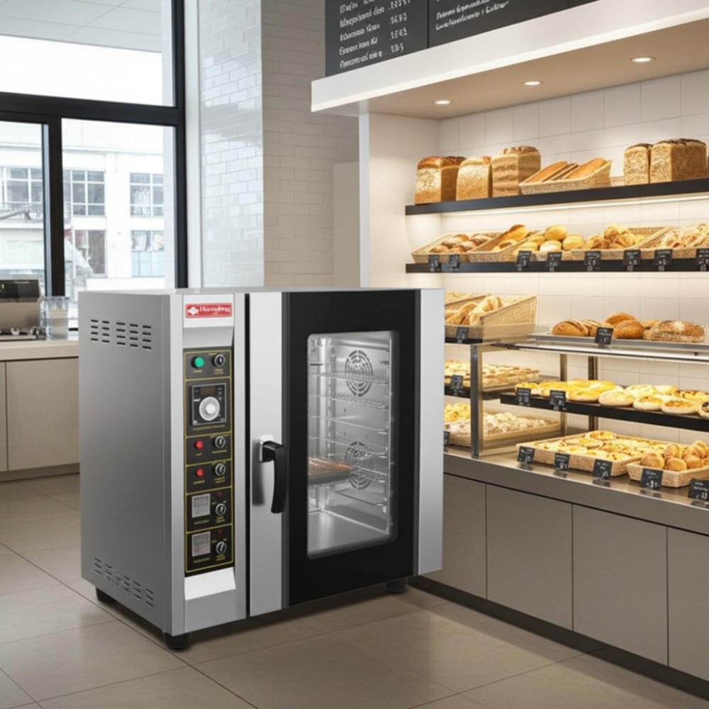 Lò nướng đối lưu 5 khay điện Hongling RX-5D-NS - Hàng chính hãng