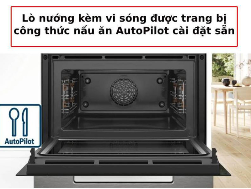 Lò nướng kết hợp vi sóng Bosch 45 lít CMG7241B1 - Hàng chính hãng