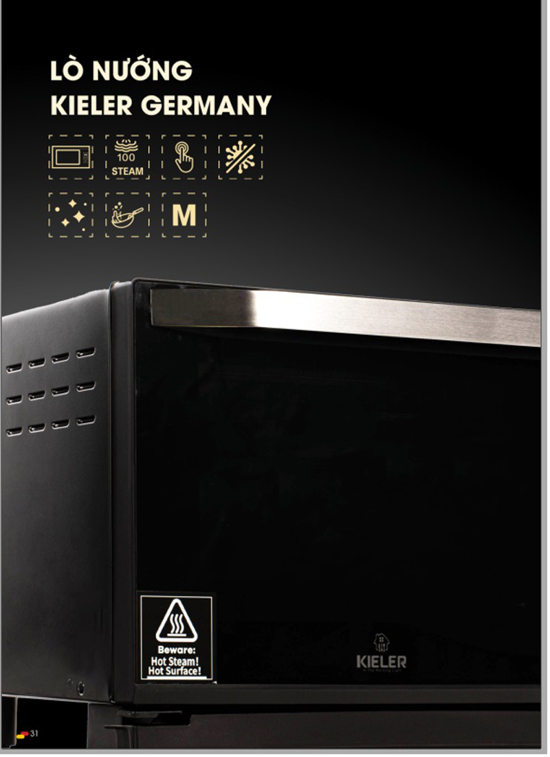 Lò nướng kết hợp hấp Kieler KL-C255 - Hàng chính hãng