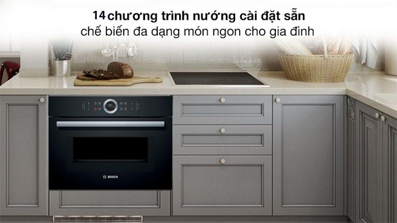 Chương trình nướng của Lò nướng kèm vi sóng Bosch CMG633BB1