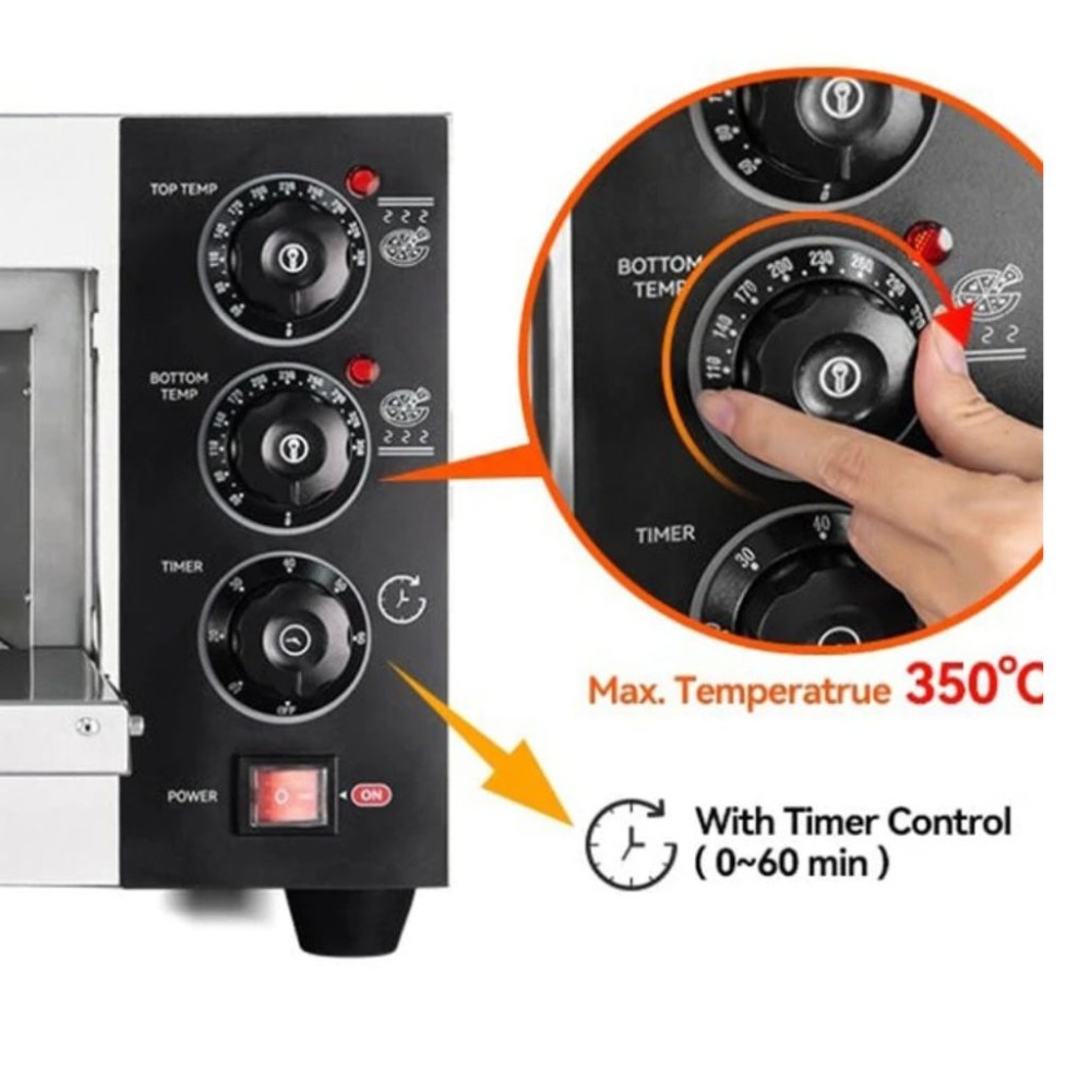 Lò nướng pizza 2 tầng Hongling PZD-4040-02 - Hàng chính hãng