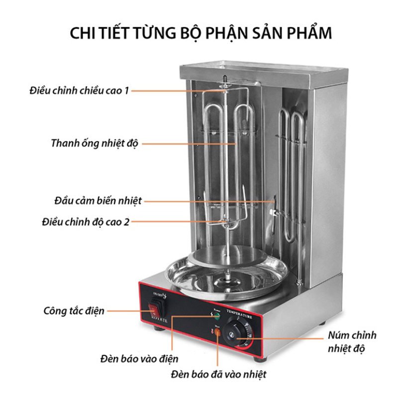 Lò nướng thịt Doner Kebab EB-250A - Hàng chính hãng