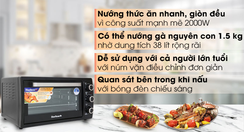 Lò nướng thùng Bluestone EOB-7548 - Hàng chính hãng