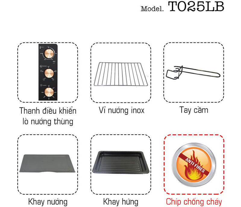 Lò nướng thùng Osaka TO-25LB - Hàng chính hãng