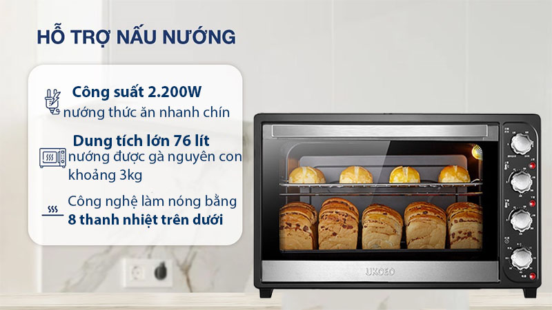 Lò nướng thùng Ukoeo HBD-7600 - Hàng chính hãng