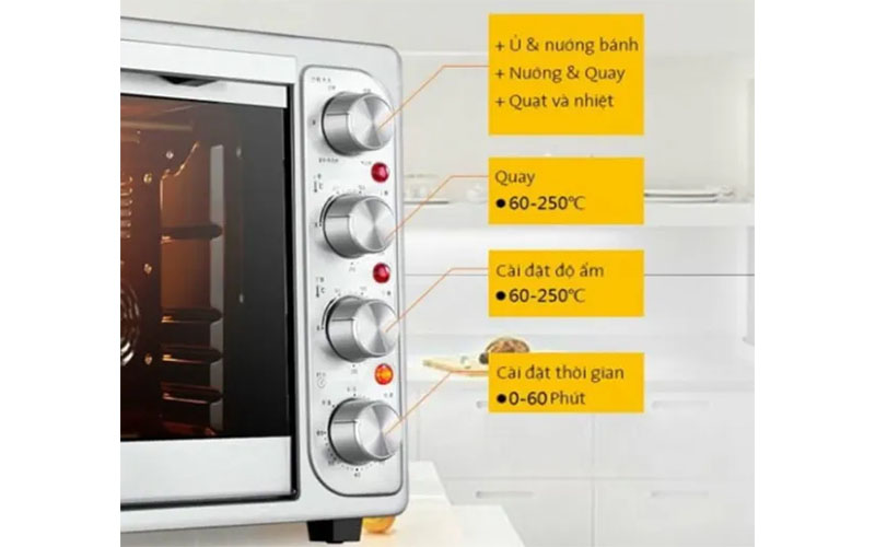 Bảng điều khiển của Lò nướng thùng Ukoeo HBD1021
