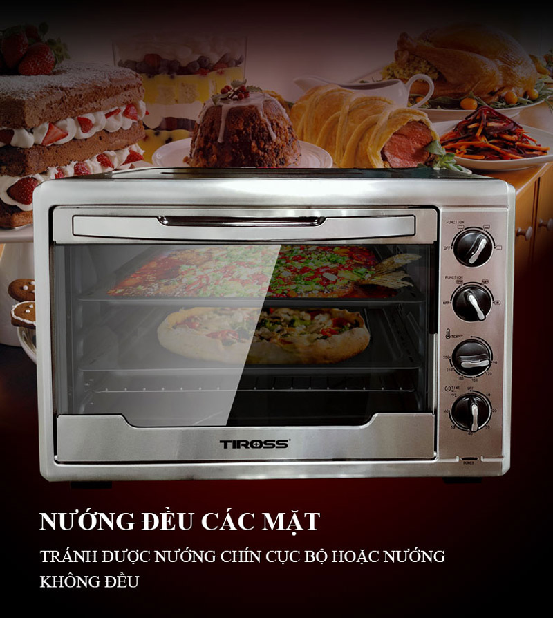 Lò nướng Tiross TS9610 - 55 lít - Hàng chính hãng