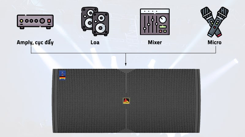 Loa sub đôi Eudac BW-218 - Hàng chính hãng