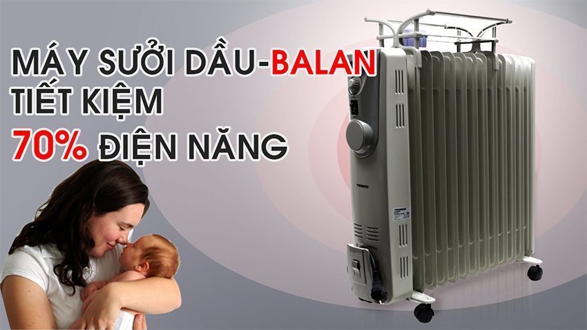 Lò sưởi dầu Tiross 9 thanh TS-923 - Hàng chính hãng