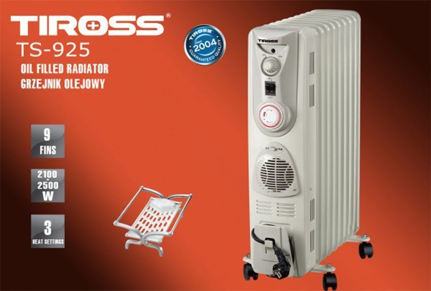 Lò sưởi dầu Tiross 9 thanh TS-925 - Hàng chính hãng