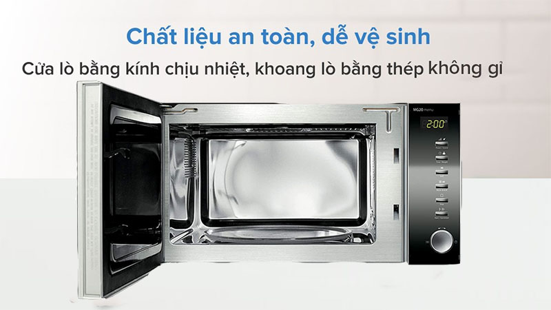 Lò vi sóng kết hợp nướng Caso MG20 Ceramic menu - Hàng chính hãng