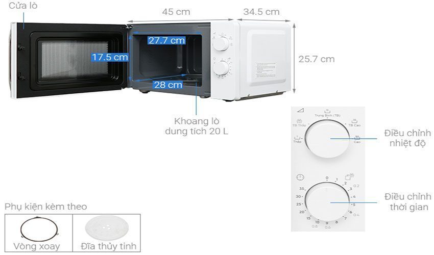 Lò vi sóng Electrolux EMG20K38GB - Hàng chính hãng