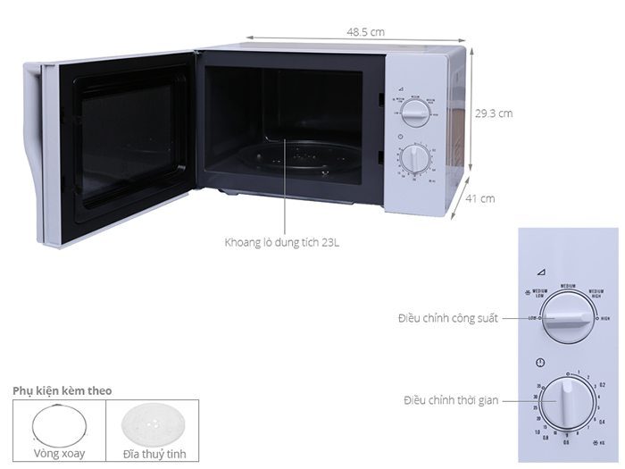 Lò vi sóng Electrolux EMM2322MW - Hàng chính hãng