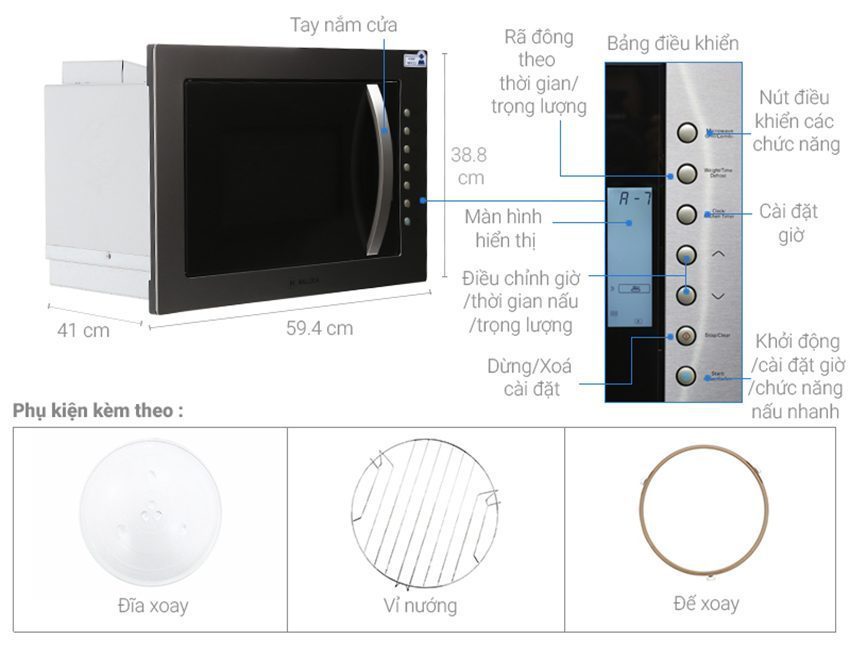 Lò vi sóng Malloca MW-927I