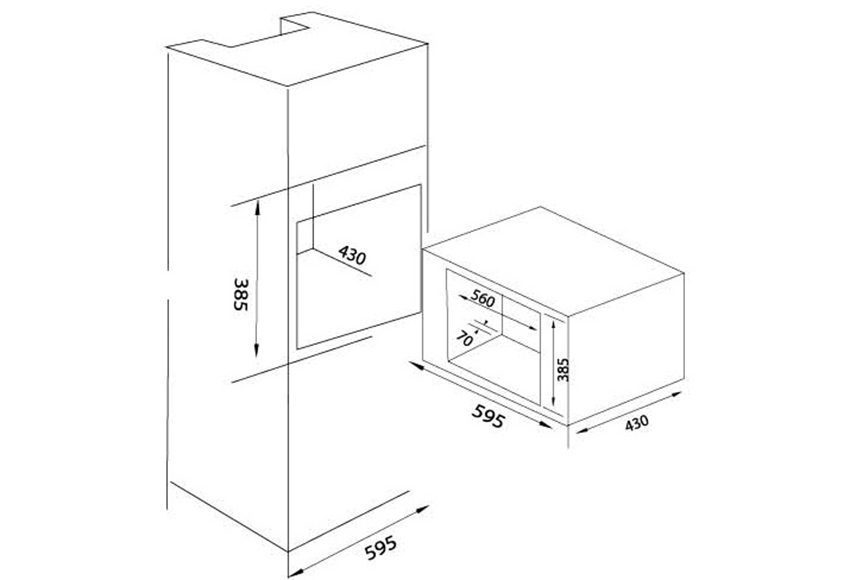 Lò vi sóng Napoli CA 23.2G - Hàng chính hãng